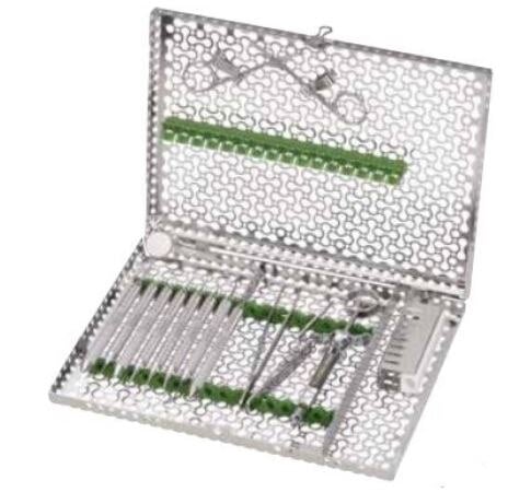Hu-Friedy IMS Infinity Series Oral Surgery Cassette, Blue, Stainless Steel, 14.5" x 1.25" x 8", IMNOS8