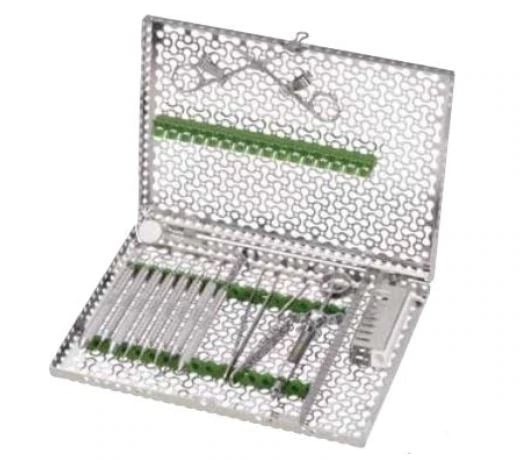 Hu-Friedy IMS® Infinity Series™ 12-Instrument Cassette with Accessory Area, Yellow, 11" x 1.25" x 8", IMN4125