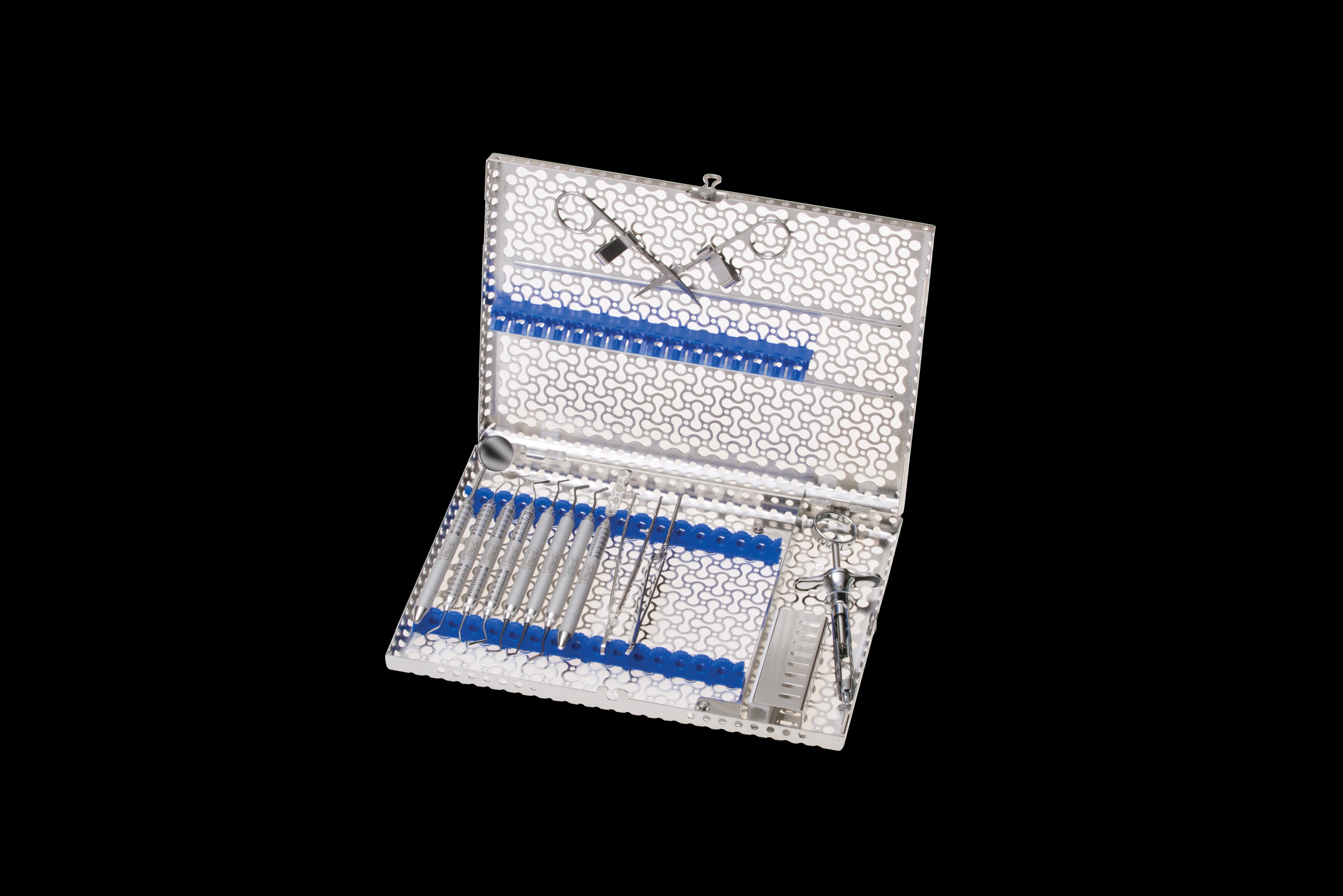 Hu-Friedy IMS Infinity Series 16-Instrument Large Cassette with Accessory Area, Blue, IMN4168