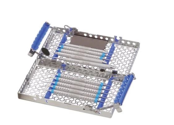 IMS® Infinity Series™ Double-Decker 20-Instrument Cassette, 9.7" x 1.5" x 6", Gray, Stainless Steel, IMN9201