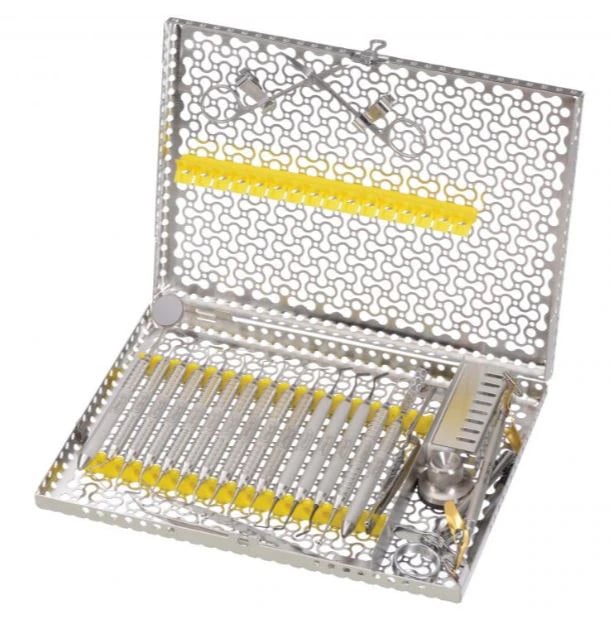 Hu-Friedy IMS Infinity Series Total Restorative Collection, Large, Yellow, 16-Instrument Cassette Kit