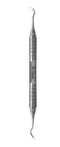 Hu-Friedy McCall Curette 17/18PT, Double-Ended, #6 Satin Steel Handle, 961752