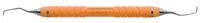Hu-Friedy EverEdge 2.0 Gracey Curette 11/12, Double-Ended, Resin 8 Colors #C8 Orange Handle, SG11/12C8E2