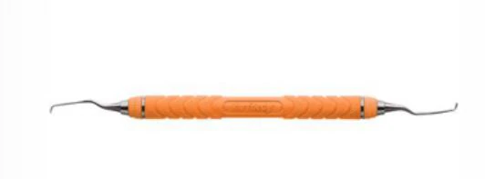 Hu-Friedy ResinEight® Scaler 2.0 Gracey Mini Five Curette 11/12, Rigid, Double-Ended, #8 Orange Resin Handle, EverEdge®