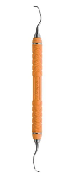 Hu-Friedy 15/16 After Five Gracey Curette, Double End, Resin 8 Colors Handle (Orange, #8), EverEdge 2.0, 1/Pkg
