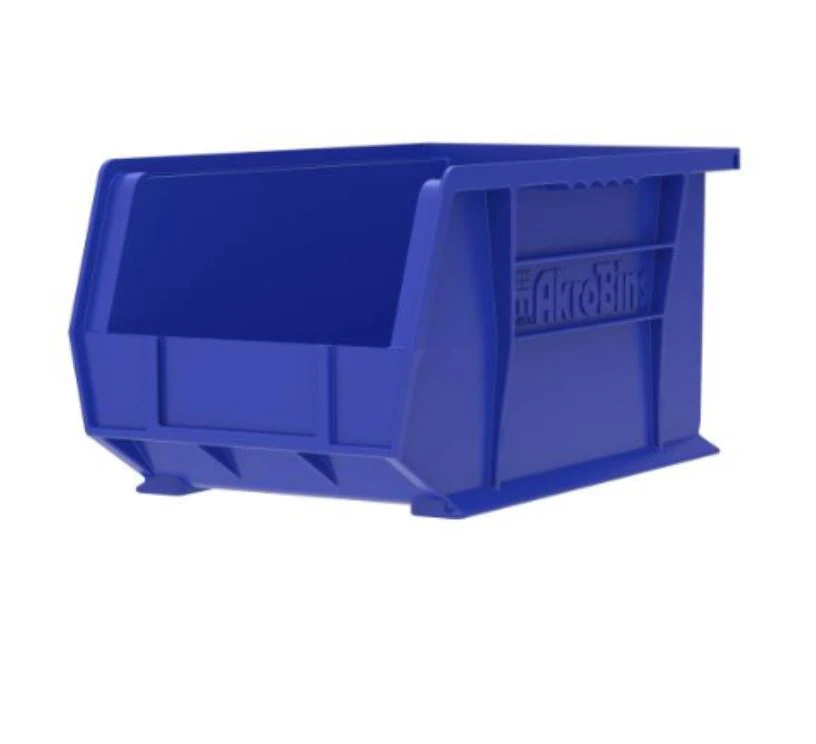 Akro-Mils Bin Storage, 18 x 8-1/4 x 9 in, Blue, 6/Case