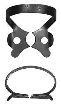 Hu-Friedy Black Line Rubber Dam Clamp #2, Winged, Premolar/Bicuspid, RDCM2X