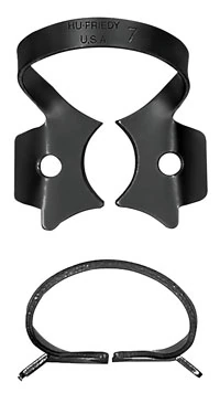 Hu-Friedy Black Line Rubber Dam Clamp #7, Winged, Lower Molar, RDCM7X