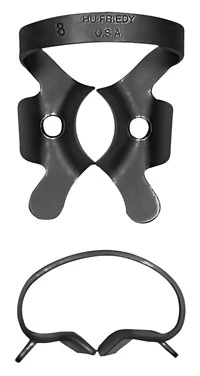 Hu-Friedy Black Line Rubber Dam Clamp #8, Winged, Upper Molar, RDCM8X