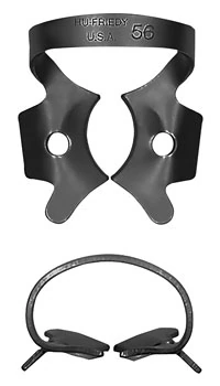 Hu-Friedy Black Line Rubber Dam Clamp #56, Winged, Large Molars, RDCM56X