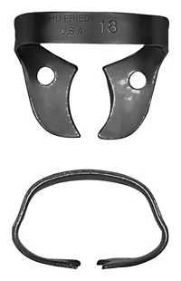 Hu-Friedy Black Line Rubber Dam Clamp #18, Wingless, Molars, RDCM18X