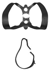 Hu-Friedy Black Line Rubber Dam Clamp #9S, Winged, Anterior, RDCM9SX
