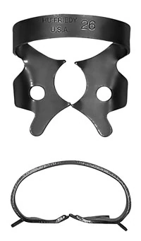 Hu-Friedy Black Line Rubber Dam Clamp #26, Winged, Small Lower Molars, RDCM26X