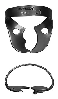 Hu-Friedy Black Line Rubber Dam Clamp #31, Wingless, Upper Left Molar, 1/Each, RDCM31X