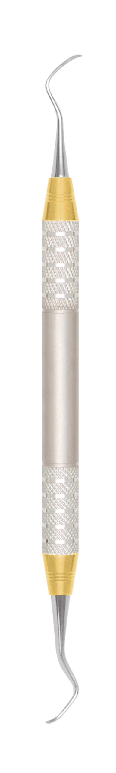 A. Titan Instruments D-Lite McCall 13/14 Curette, Double End, #6 Handle, Stainless Steel, MCCALL13-14DL