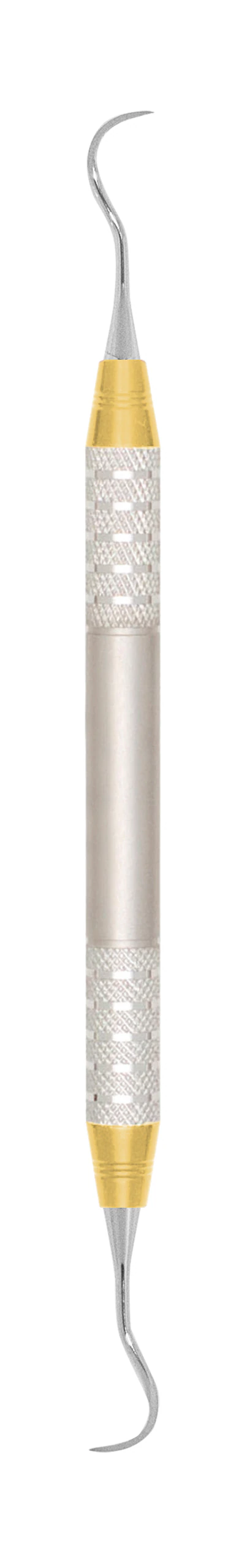 A. Titan Instruments D-Lite McCall 17/18 Curette, Double-Ended, #6 Handle, Stainless Steel, MCCALL17-18DL