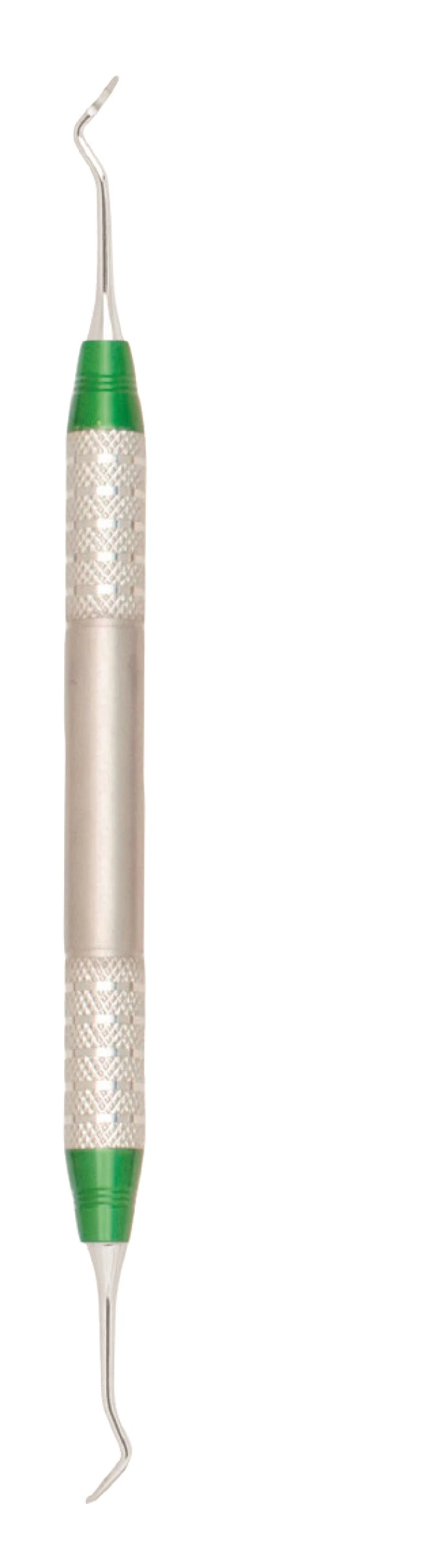 A. Titan Instruments D-Lite Columbia 13/14 Curette, Double-Ended, #6 Handle, Stainless Steel, Color-Coded Green, Each