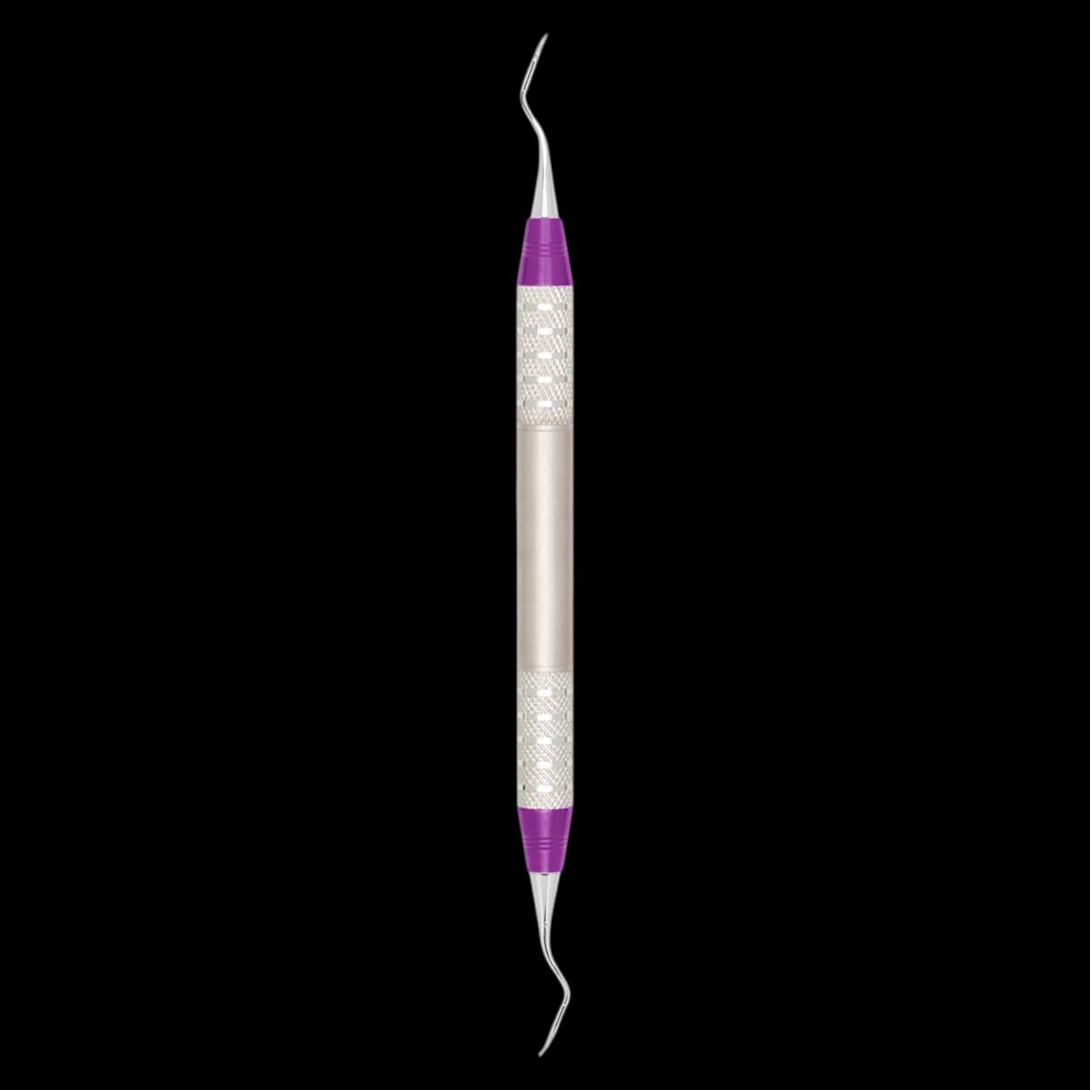 A. Titan Instruments D-Lite Sub 13/14 Curette, Double End, #6 Handle, Stainless Steel, Purple, Each