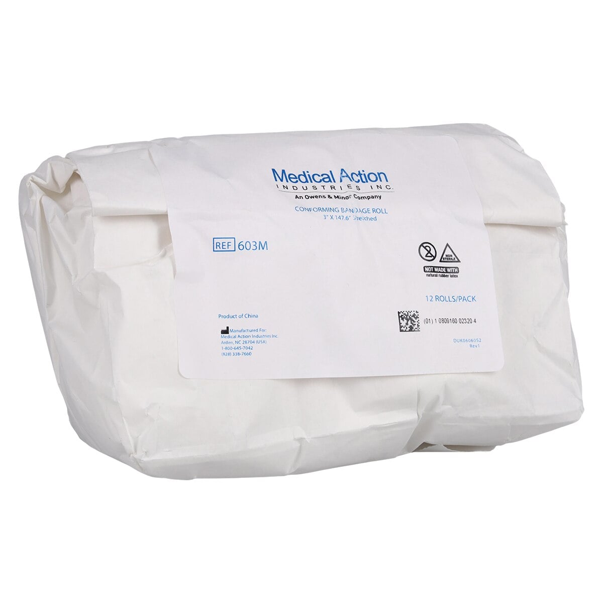 Acti-Stretch Conforming Bandage Gauze, 3" x 4.1 yd, Non-Sterile, 12/Box