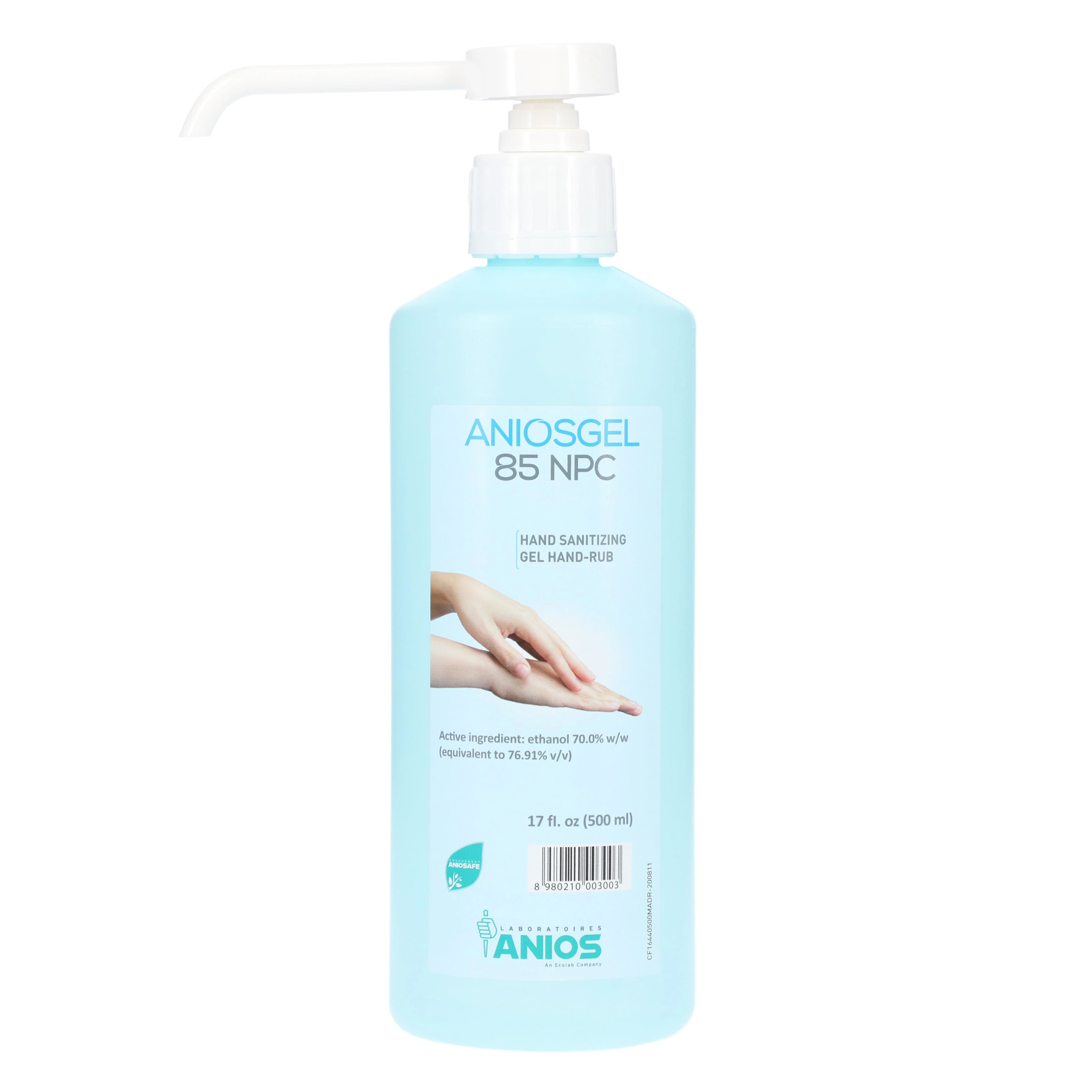 Aniosgel 85 NPC Sanitize Hand Rinse, 500mL (16.9 oz), Ethyl Alcohol, 12/Case