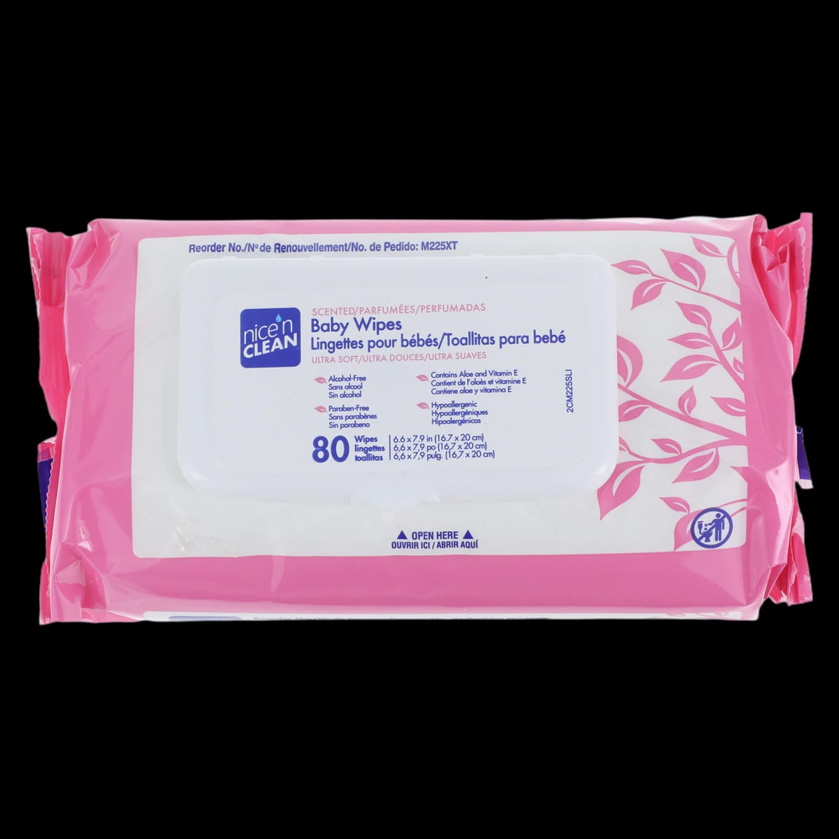 PDI Nice-N-Clean Baby Wipes, Scented, Aloe & Vitamin E, 7.9" x 6.6", 12/Case, M225XT