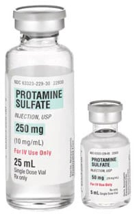 Protamine Sulfate Injection, 10 mg/mL, Single-Dose Vial, 25 mL
