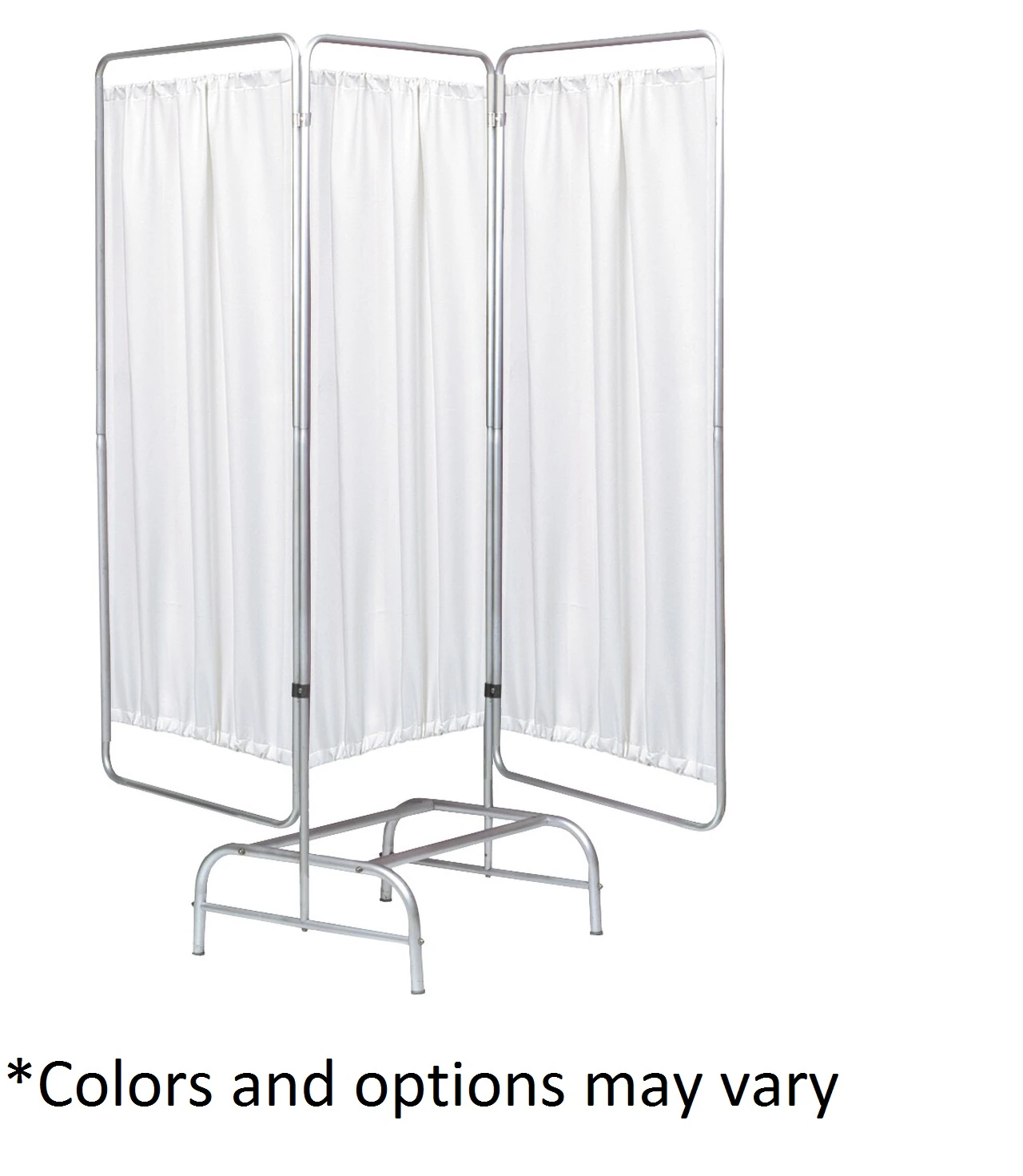 Omnimed 3-Section Privacy Screen Frame with Casters, Anodized Aluminum, Each