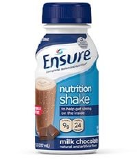 Ensure Nutritional Shake, Chocolate, 8 oz Bottle, 24/Case