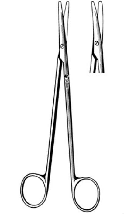 Sklar Metzenbaum-Nelson Dissecting Scissors, Curved, 10" (25 cm), Stainless Steel, Reusable, Non-Sterile, Each