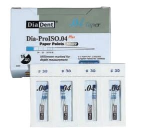 DiaDent Dia-ProISO GT Paper Points, .04 Taper, #35, Millimeter Marked, Spillproof, Green, 100/Pack, MP210-607