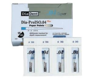 DiaDent Dia-ProISO GT Paper Points, .04 Taper, #40, Millimeter-Marked, Spillproof, Black, 100/Pk, MP210-608