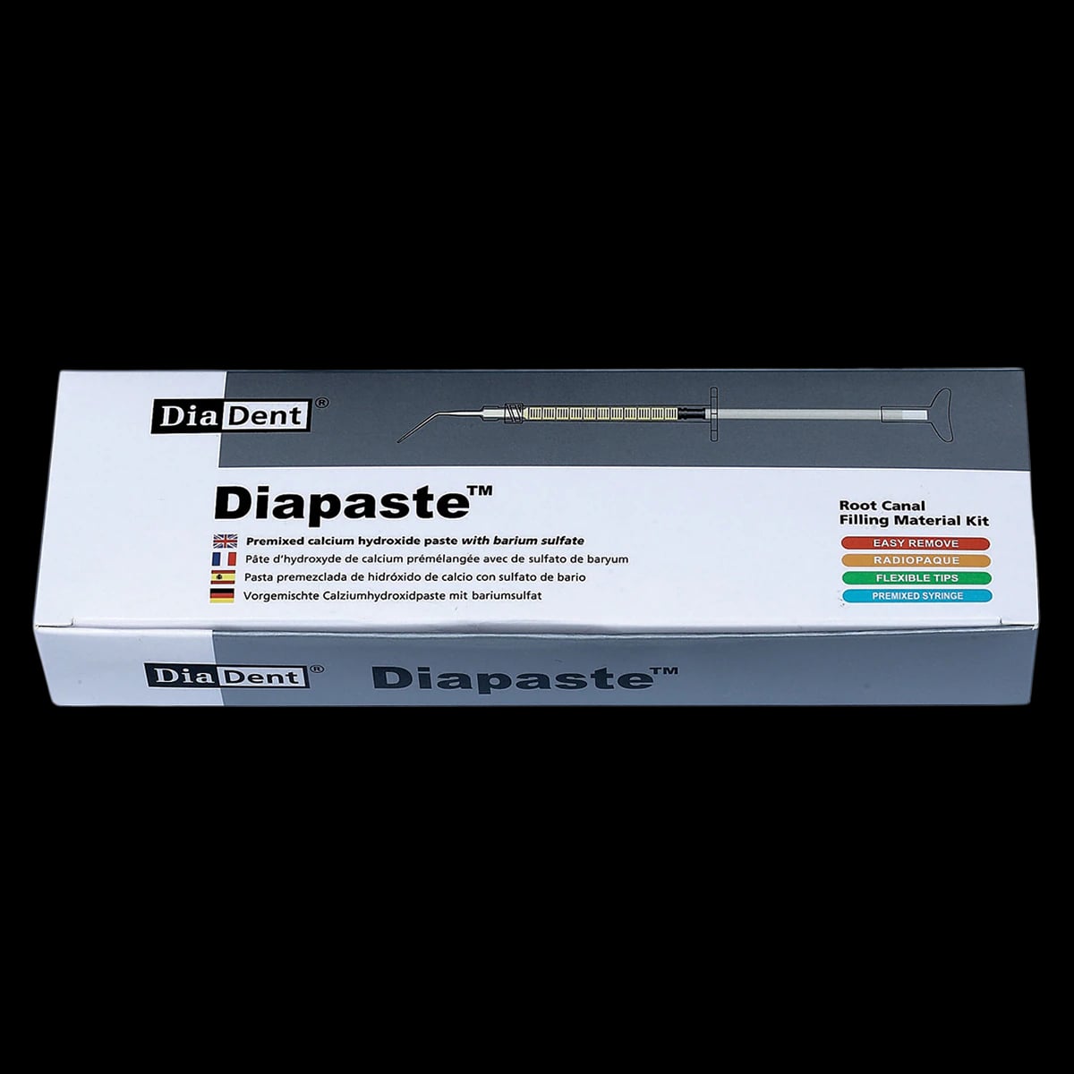 DiaPaste Regular Kit, Pre-Mixed Calcium Hydroxide Barium Sulfate Paste, 2 g Syringe with 20 Disposable Tips, A1001-401