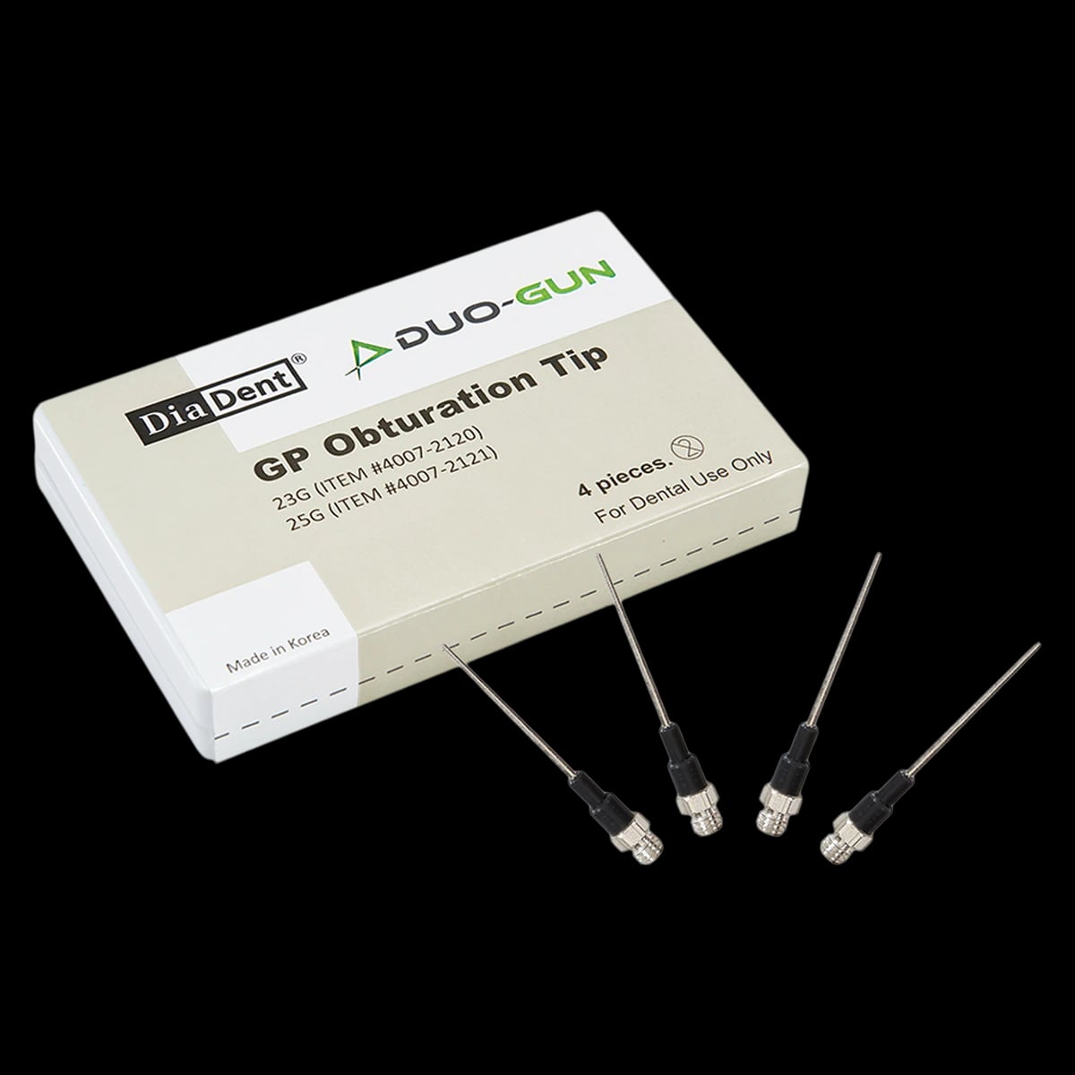 Diadent Duo-Gun GP Obturation Tips, 23G, 4/Box, 4007-2120
