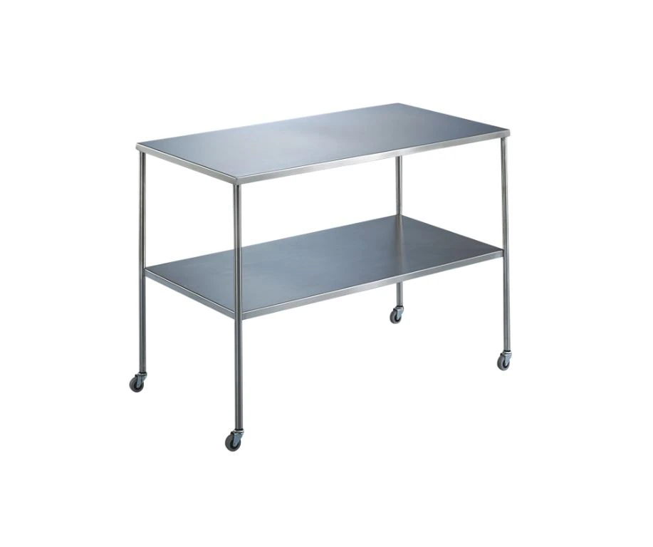 Blickman Howard Instrument Table, 36" x 20" x 34", 4-Wheel