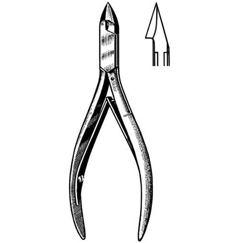 Sklar Instruments Tissue Nipper, 4-1/2" (11mm Convex Jaws), Stainless Steel