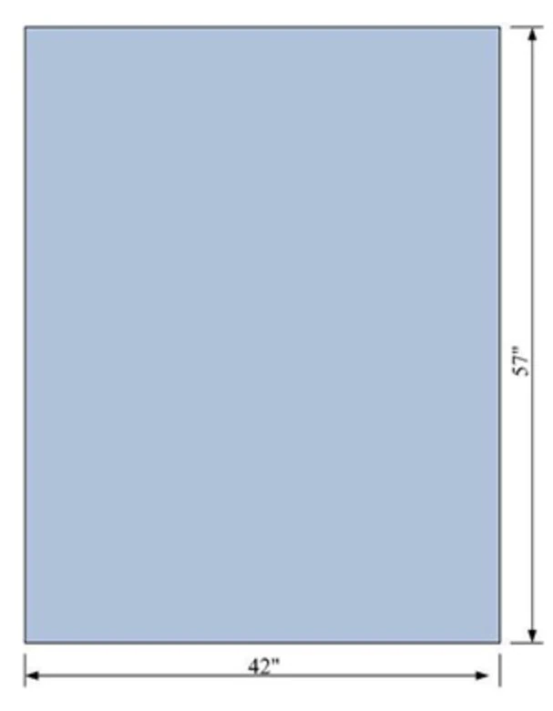 C-Core Medical Sterile Half Sheet Drape, Non-Fenestrated, 57" x 42", Fan Folded