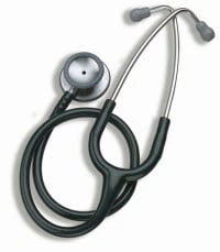 Welch Allyn Harvey DLX Cardiology Stethoscope, Dual Head, Green, 17" Tubing