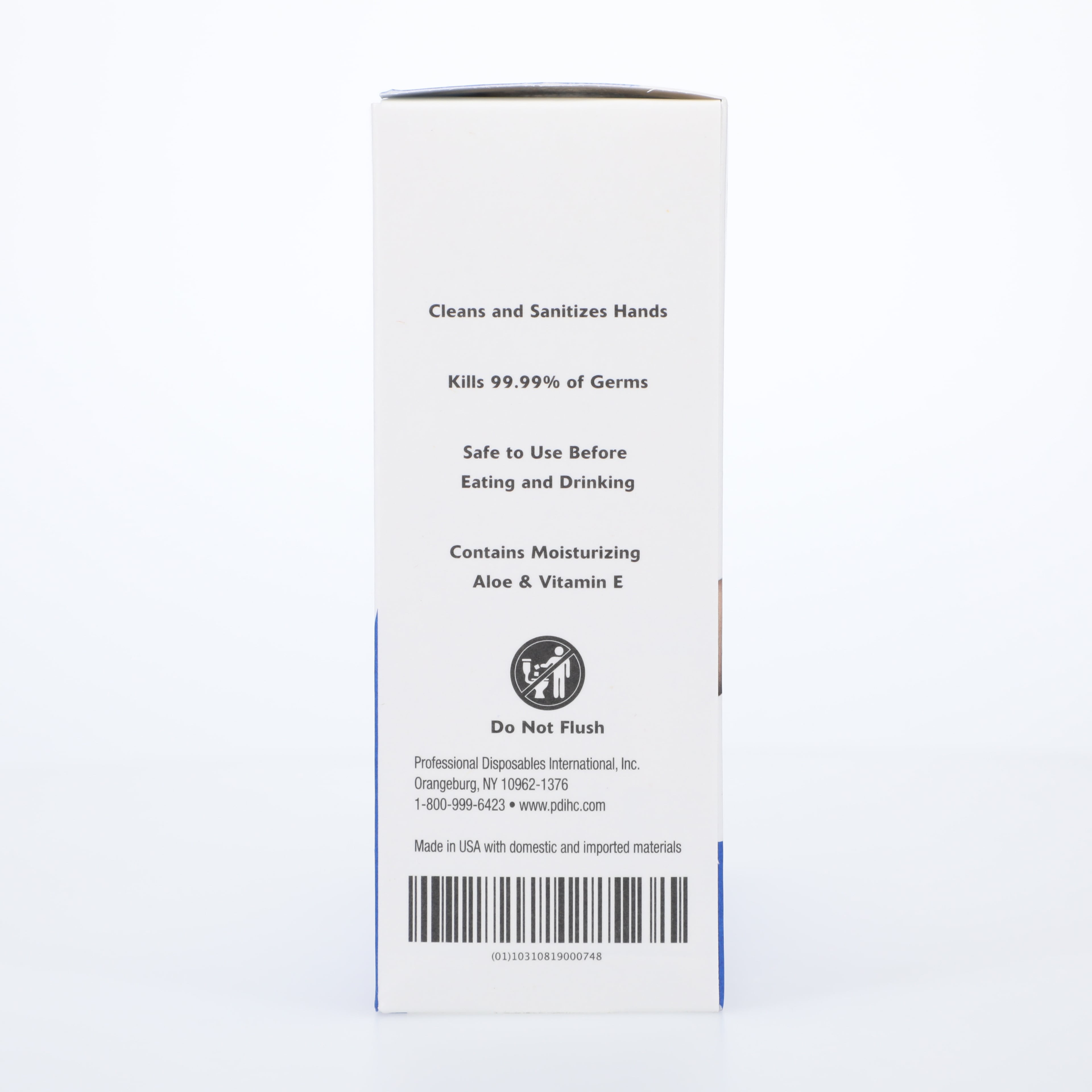 PDI Sani-Hands ALC Instant Hand Sanitizing Wipes, 70% Ethyl Alcohol, Individual Packets, 5" x 8", 100/Box, D43600