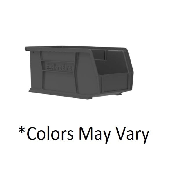 Akro-Mils AkroBins Storage Bin, Black Polymer with Label Holder, 10-7/8 x 5-1/2 x 5 inches, 12/Case