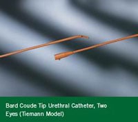 Bard Medical Red Rubber Urethral Catheter, 18 Fr, Coude Olive Tip, Intermittent
