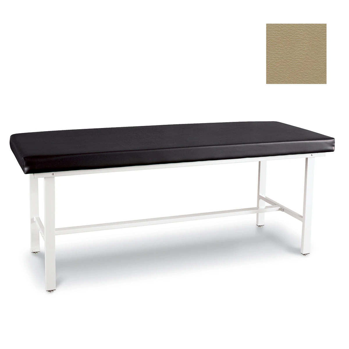 Winco Mfg Exam Table, Flat Top, Taupe, 400 lb Capacity