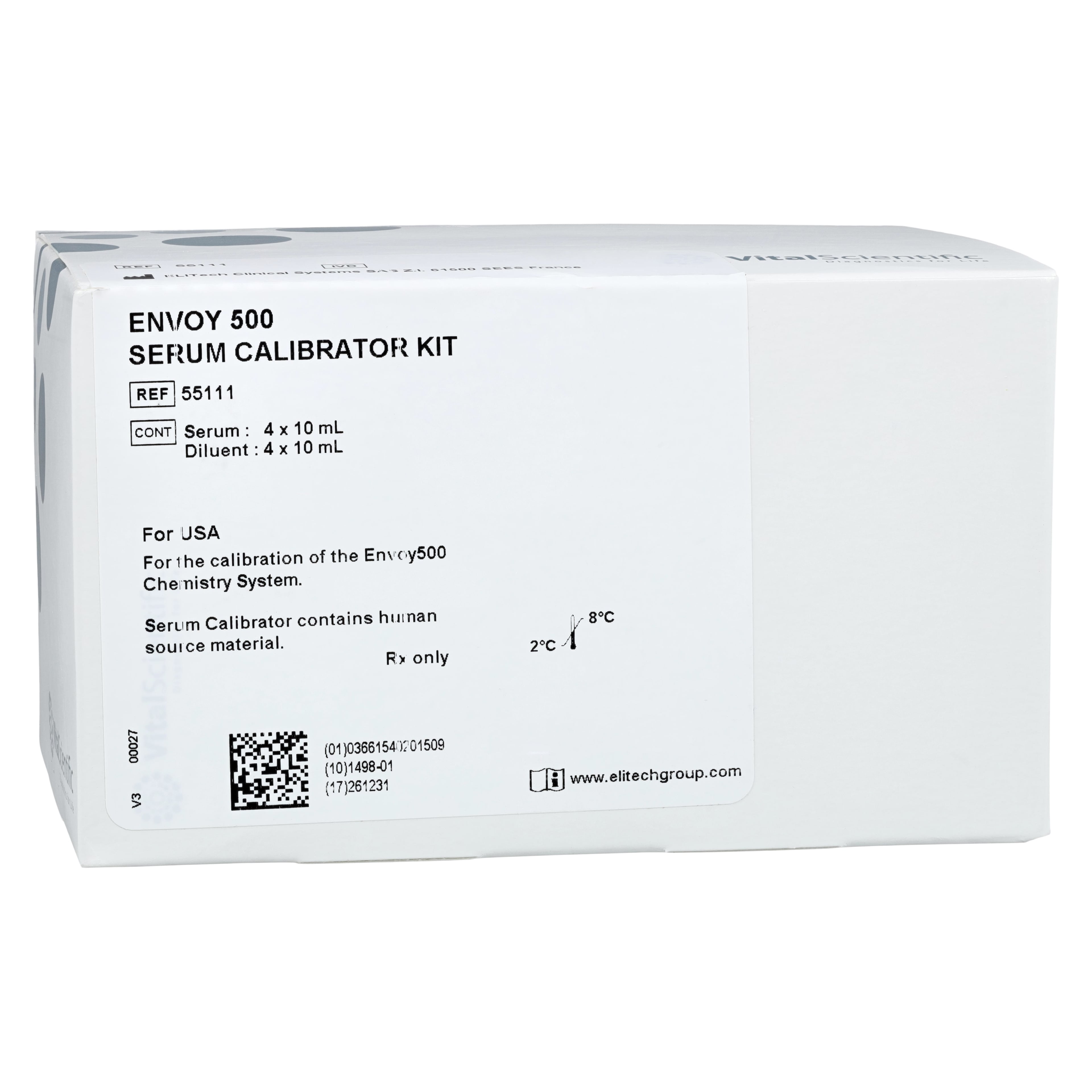 Serum Calibrator for Envoy 500 Chemistry Analyzer, 4 x 10 mL Liquid, 1 Box