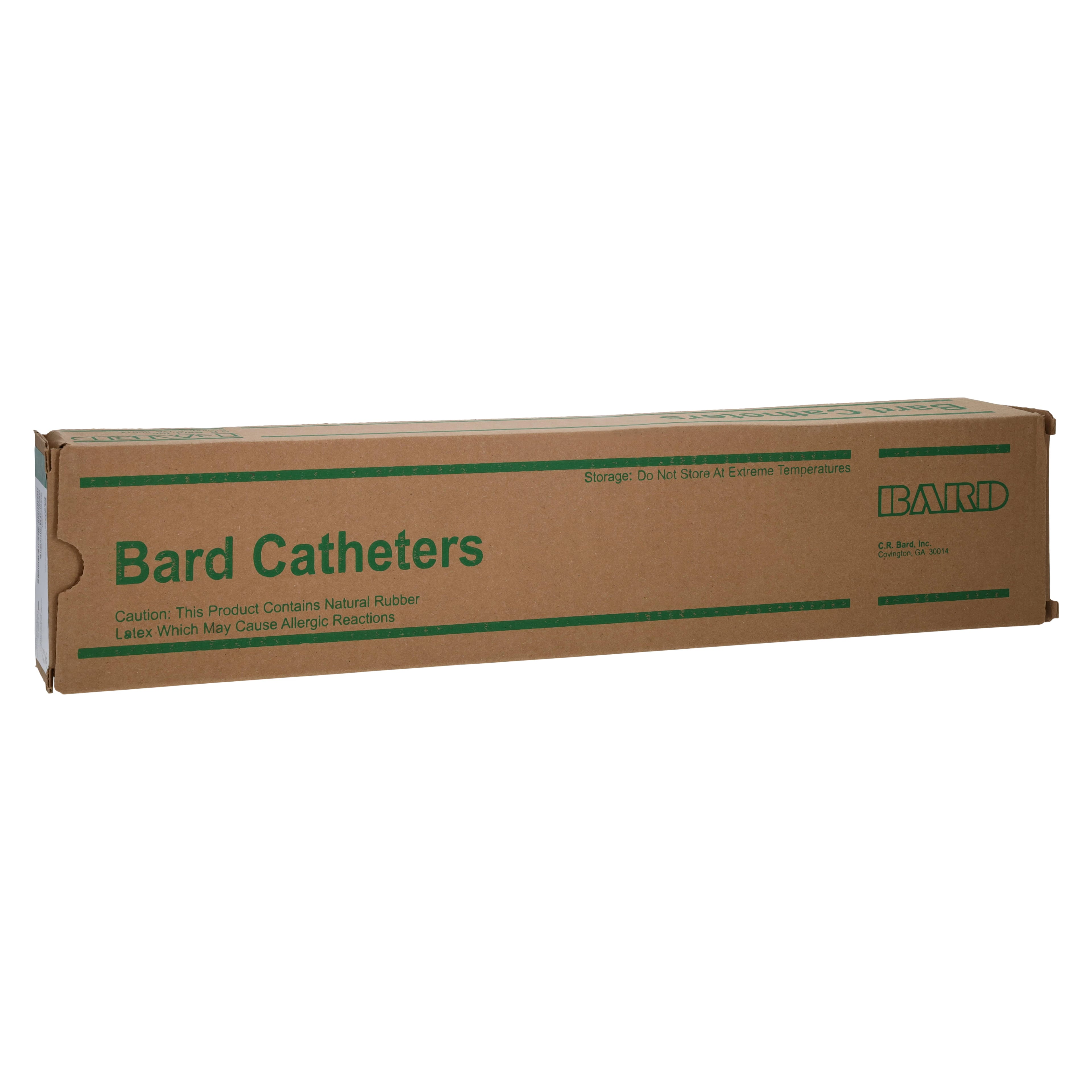 Bard Medical Nelaton Intermittent Catheter, Round Hollow Tip, Red Rubber, 14 Fr