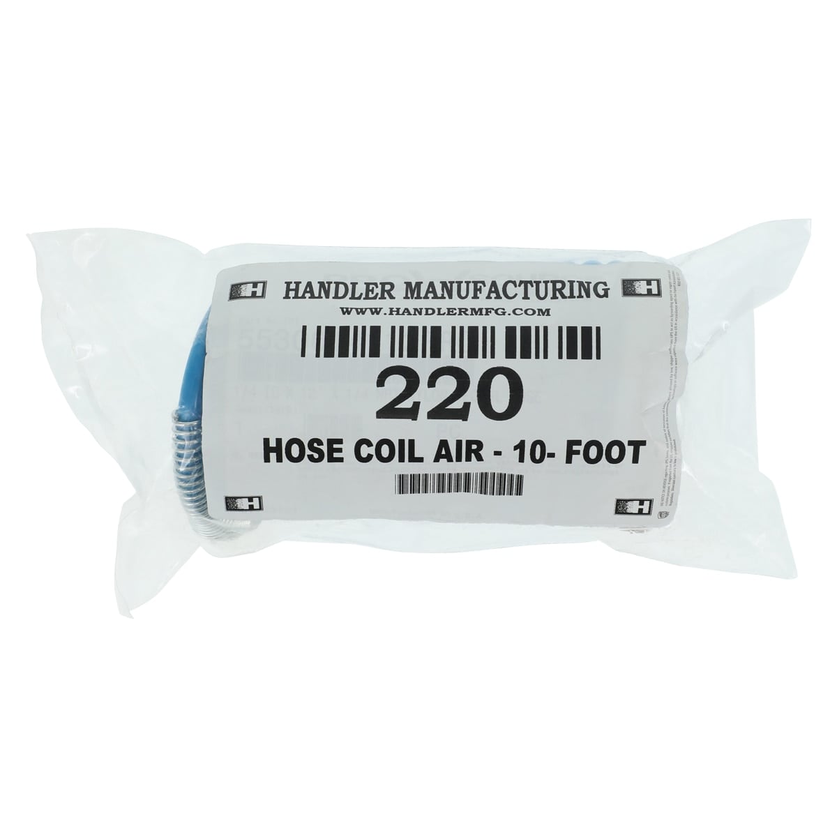 Handler Nylon Coil Air Hose, Compressed, 10 Foot