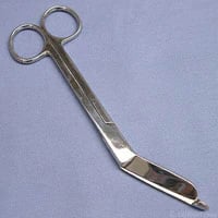 Lister Bandage Scissors, Angled, 7-1/4", Chrome, Non-Sterile, Reusable, Each