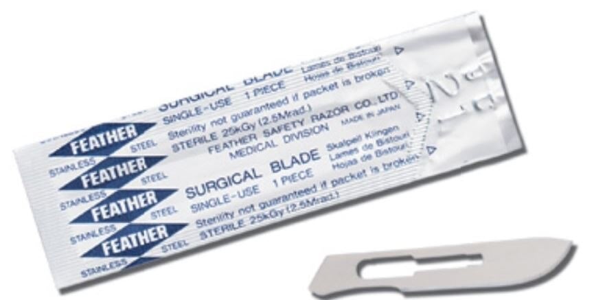 Feather Sterile Surgical Scalpel Blade #21, Disposable