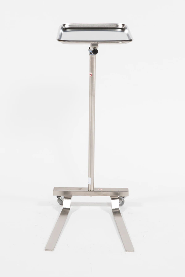 Blickman Industries Mayo Stand, Stainless Steel, 2 Hard Rubber Back Casters