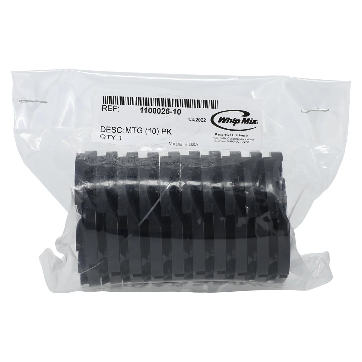 Whip Mix Disposable Mounting Plates with Metal Insert, for Hanau and Denar Articulators, 10/Pkg, 1100026-10