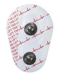 Nikomed Trace 1 ECG Electrode, 32x45mm Oval, Solid Gel, Foam Backing, Snap, 300/Box