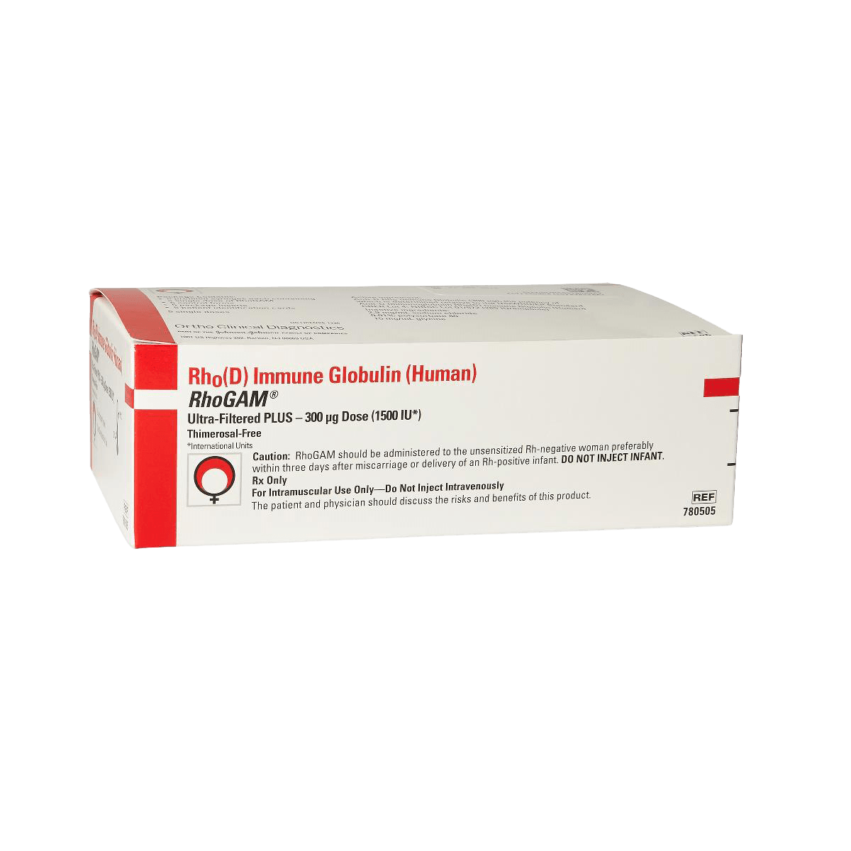 Rhogam Plus Injection 300mcg Plus Safety Shield Prefilled Syringe, 5/Package